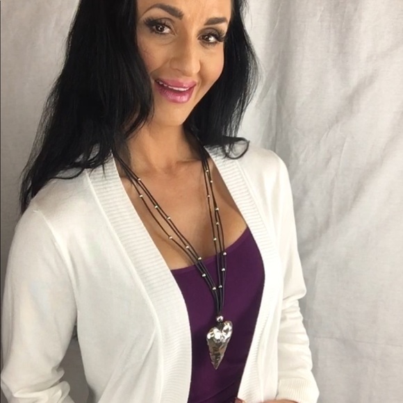 NEW cozy solid white soft cardigan - Picture 4 of 8